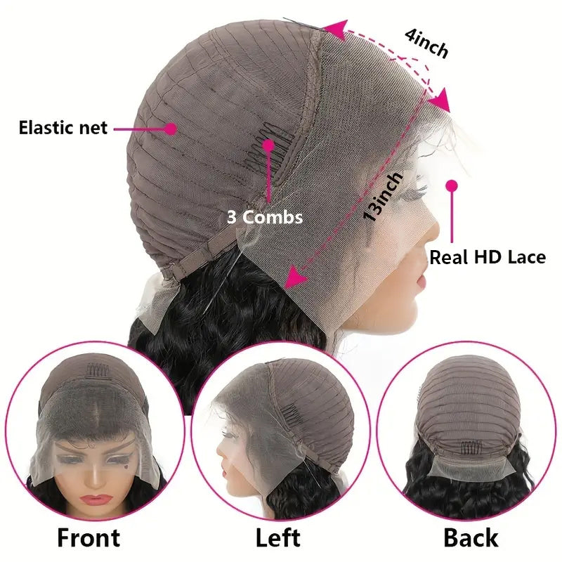 【40Inch Long Wig】Allove Bleach Knots & Pre Pulacked 13x4 Skinlike Real HD Full Lace Front Virgin Human Hair Wig 250% Density - AlloveHair