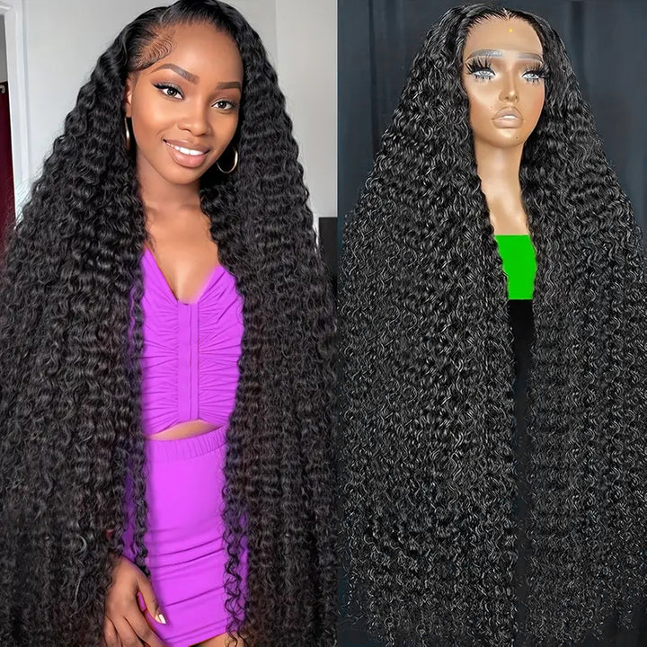 【40Inch Long Wig】Allove Bleach Knots & Pre Pulacked 13x4 Skinlike Real HD Full Lace Front Virgin Human Hair Wig 250% Density - AlloveHair