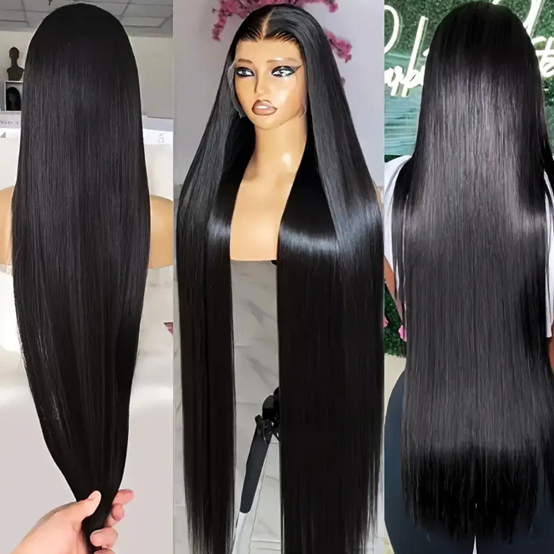 【40Inch Long Wig】Allove Bleach Knots & Pre Pulacked 13x4 Skinlike Real HD Full Lace Front Virgin Human Hair Wig 250% Density - AlloveHair