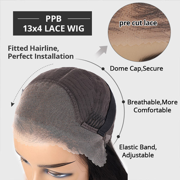 Bleached Knots Wear Go Wig | 30 Inch HD Body Wave Glueless Wig 13x4 PPB Lace Front Wig