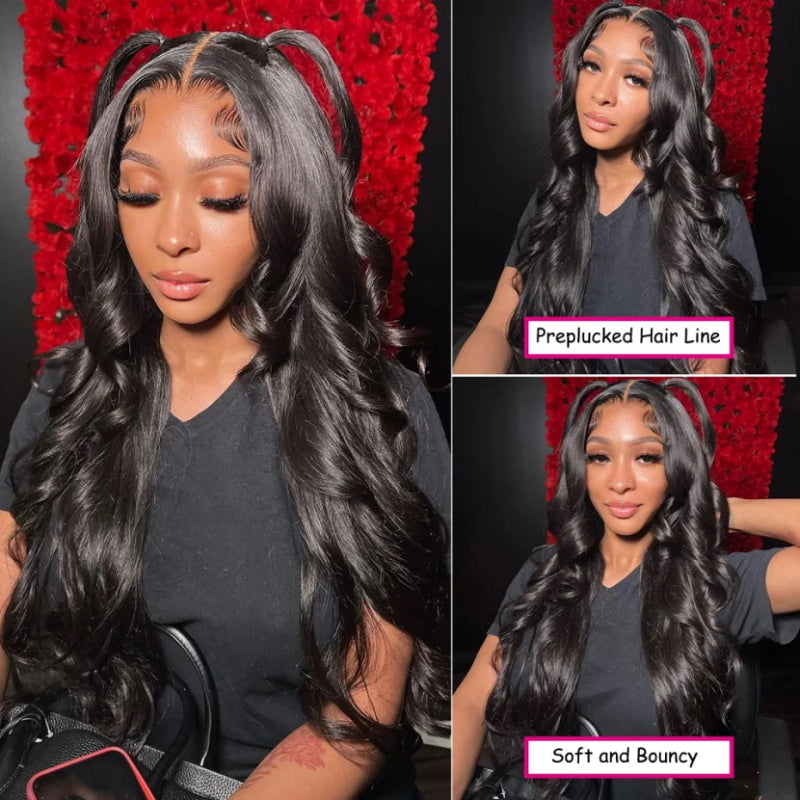 [Allove Bogo Free] 360 Lace Frontal Body Wave Wig Undetectable Transparent Lace Frontal Human Hair Wigs For Women - AlloveHair