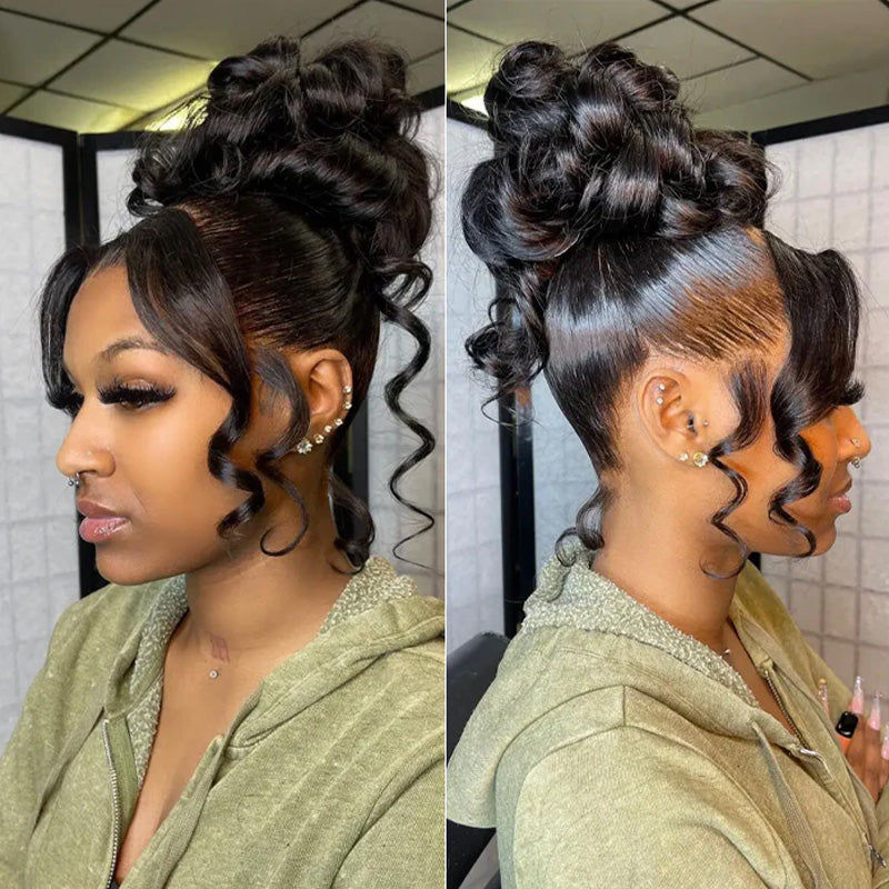 Body Wave Invisi-String Snug Fit 360 HD Lace Frontal Glueless Wig With Bleached Knots - AlloveHair
