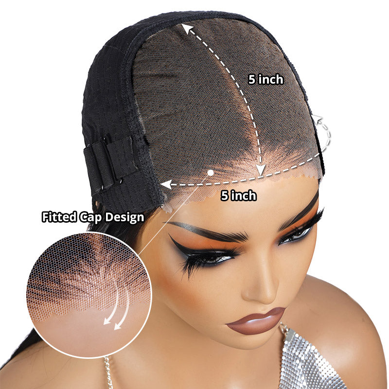 Bleached Knots Ready To Wear Wig | Body Wave Human Hair 5x5 Lace Closure Glueless Bob Wigs - AlloveHair