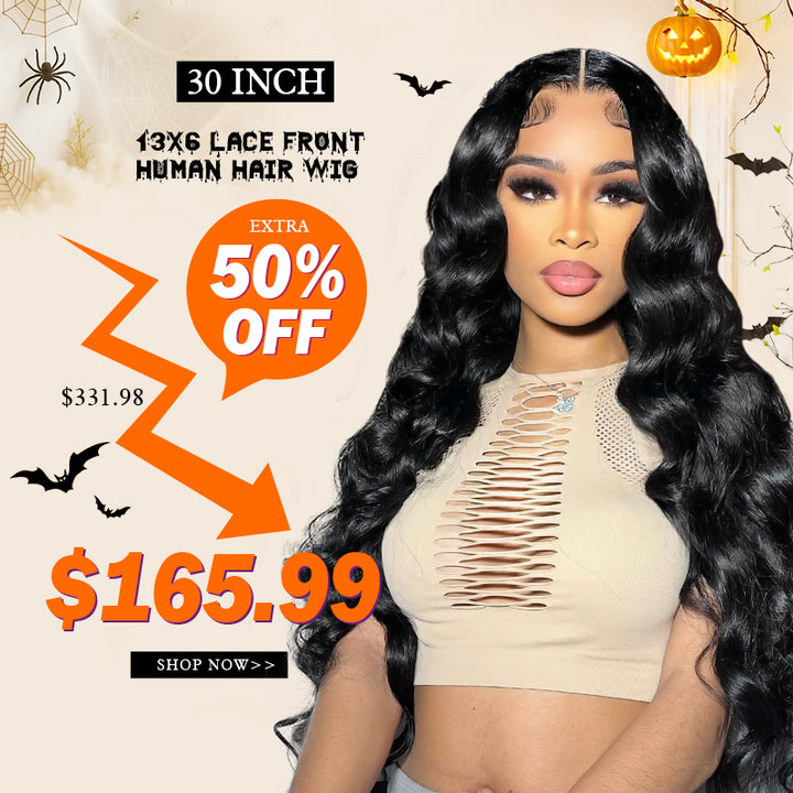[Add to Cart 50% Off Automatically] 13x6 Lace front Wigs 30'' $165.99 180% Density Pre Everything