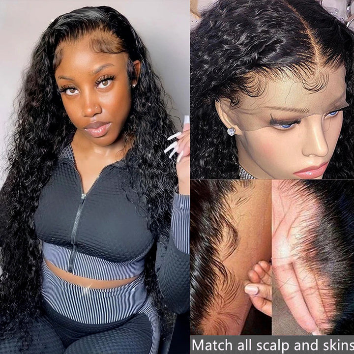 [13*4 Full Lace Front Wigs] Water Wave Human Hair Wigs Pre Plucked With Baby Hair