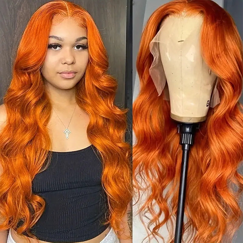 [Allove New Year Sale] Allove Hair Orange Ginger 13x6 Lace Front Human Hair Wig - AlloveHair