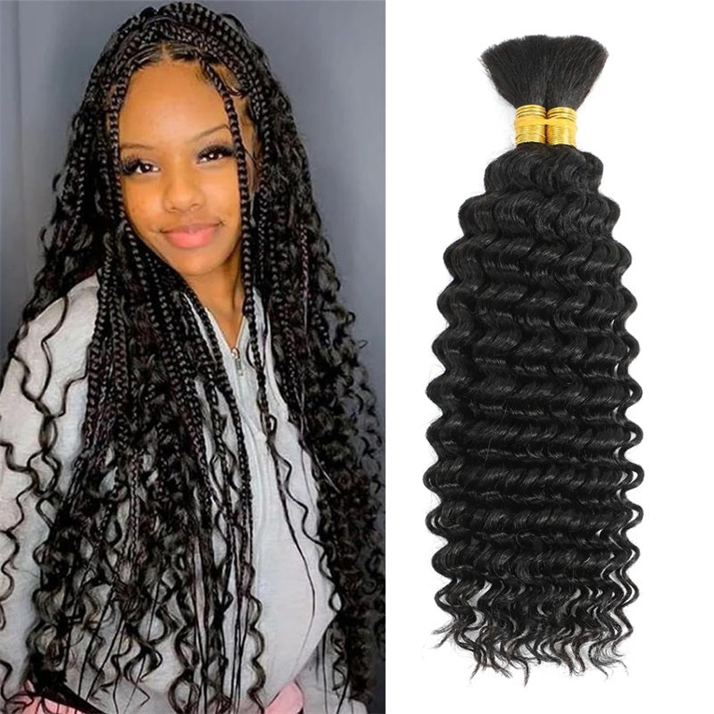 [Allove Bogo Free] Deep Wave Bulk Hair Extensions for Boho Knotless Braiding - AlloveHair