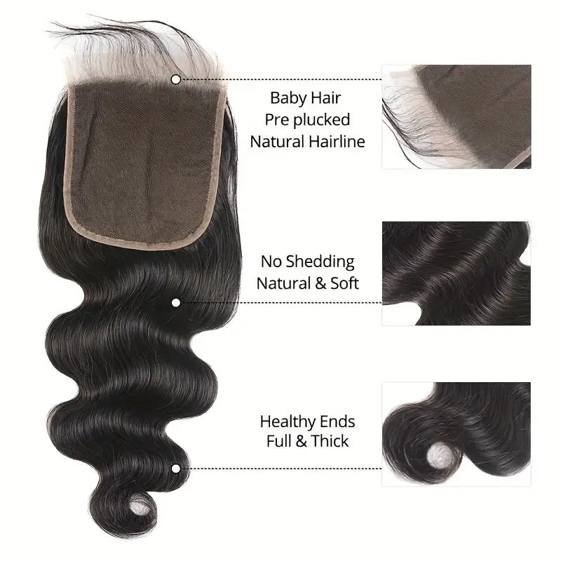 Body Wave 4*4 Lace Closure Virgin Human Hair