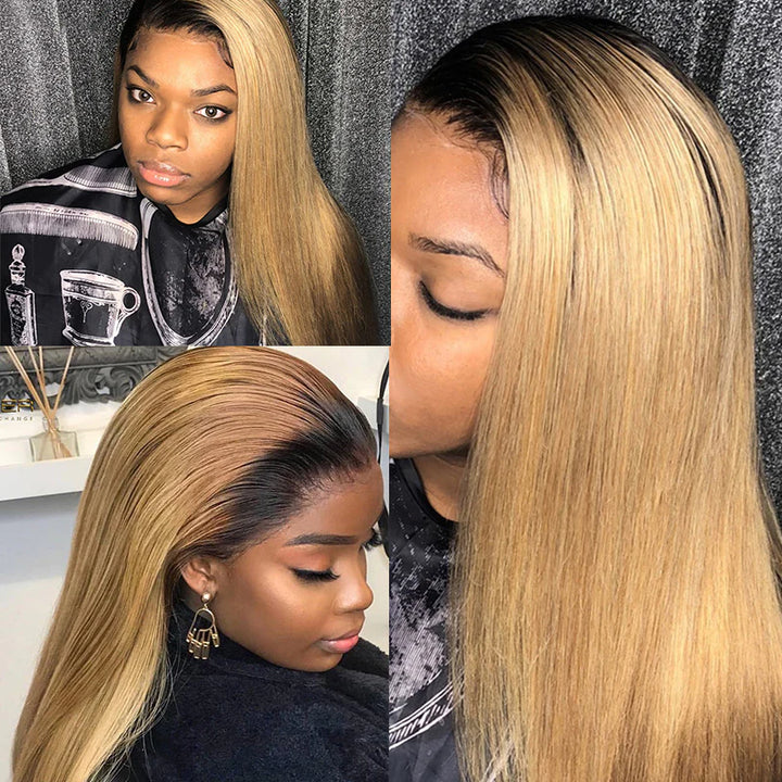 Allove Hair New Arrivial T1B/27 Colorful 3 Bundles Straight Human Hair - AlloveHair