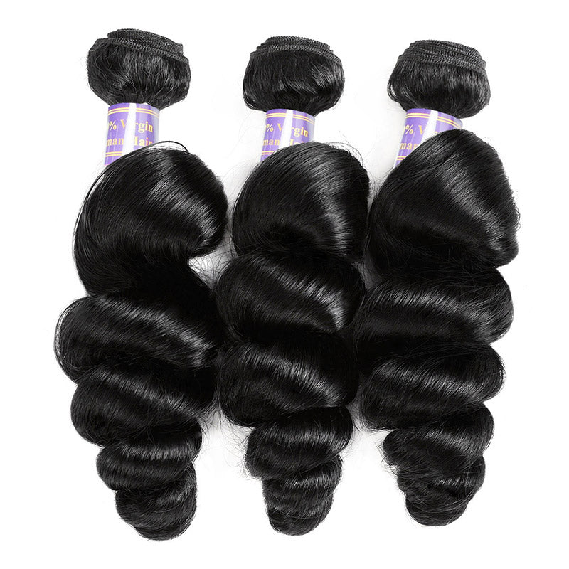 Overnight Shipping  3 Bundles Loose Wave Human Hair Extensions - AlloveHair