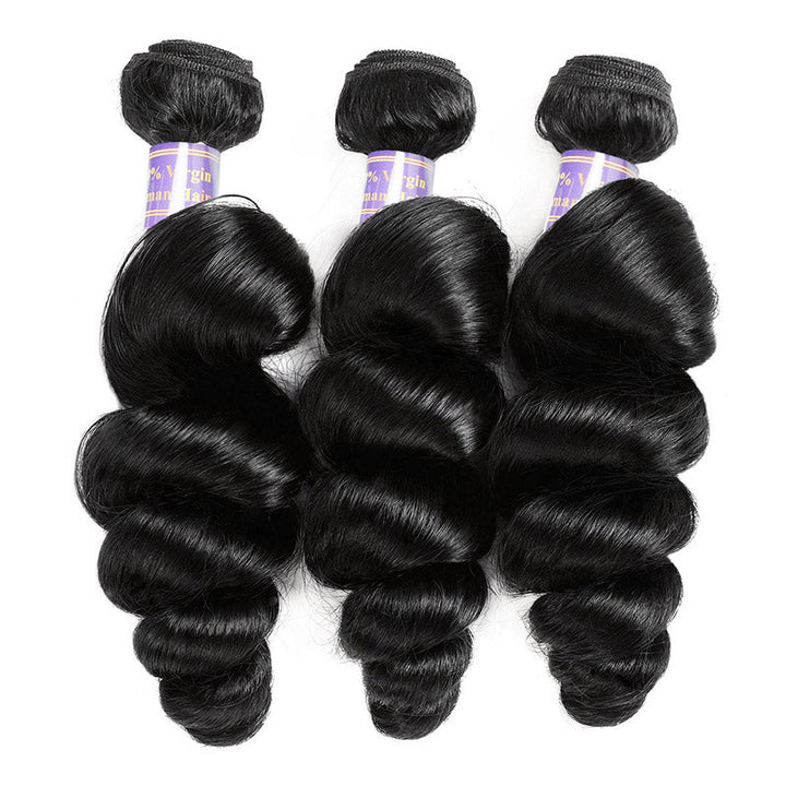 Overnight Shipping  3 Bundles Loose Wave Human Hair Extensions - AlloveHair