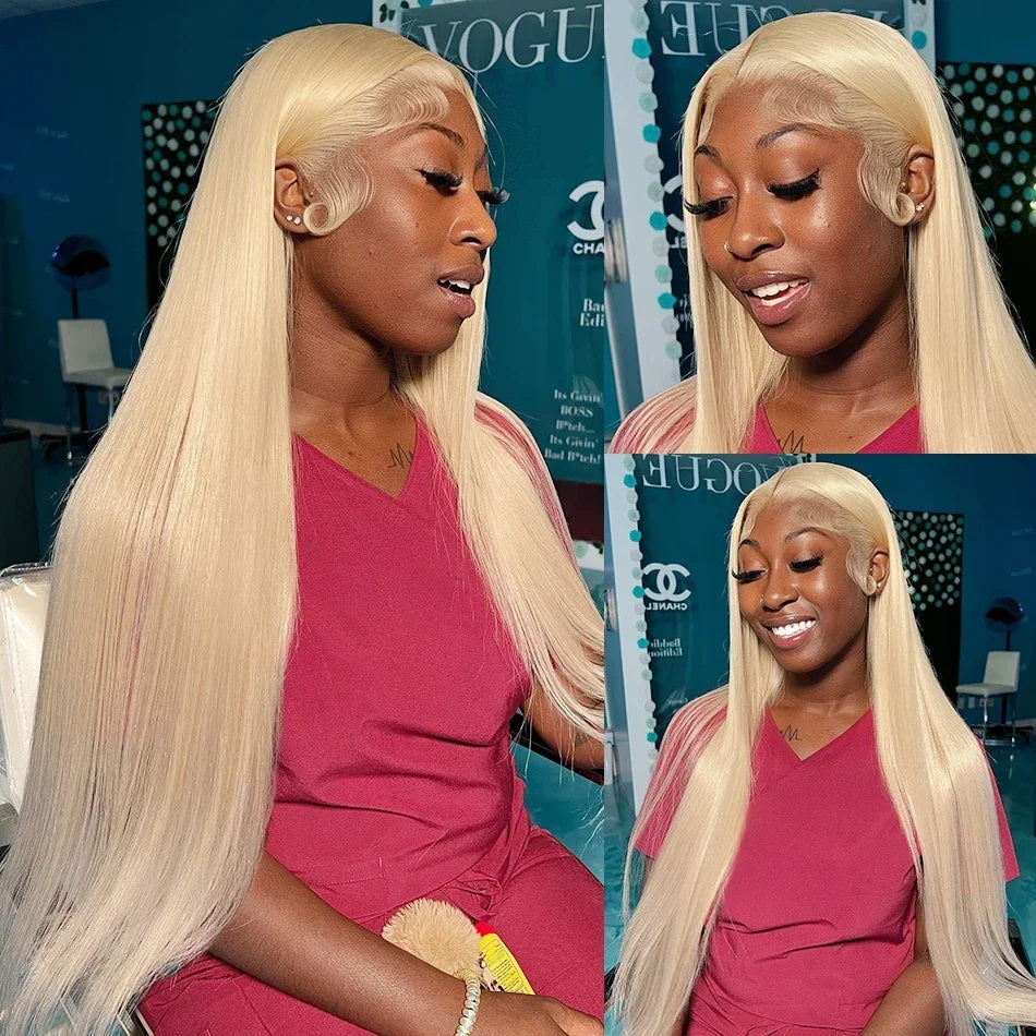 Glueless 613 Blonde Wear & Go 4*4 HD Lace Closure Straight Wig