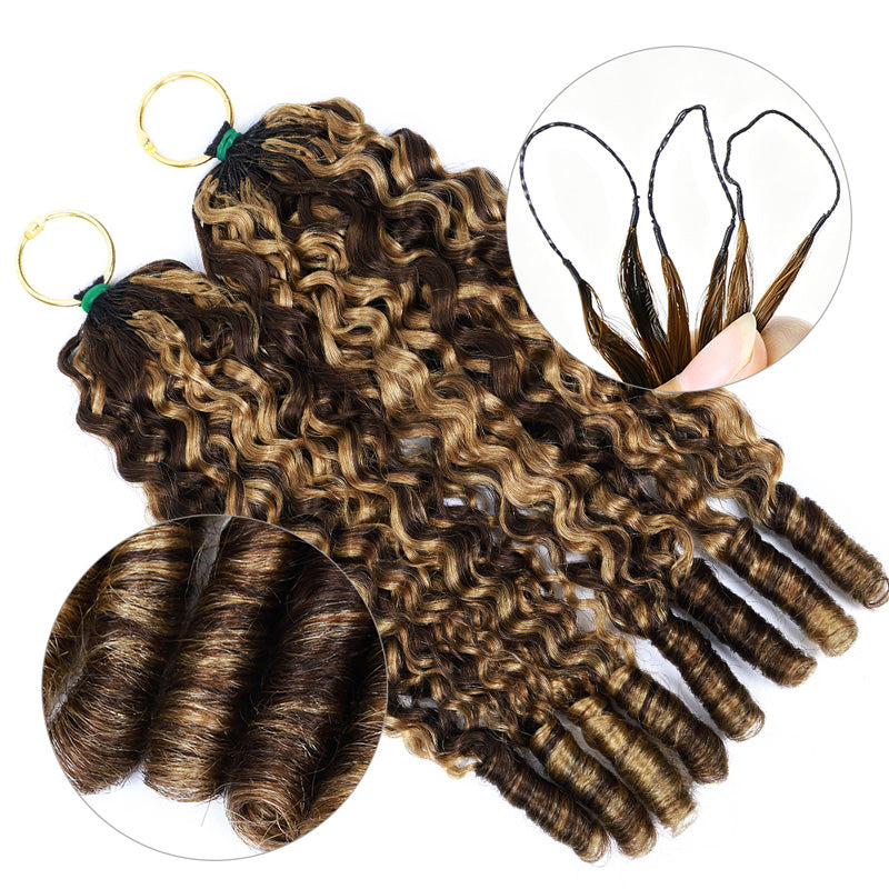 Highlight P4/27 Burmese Curly Feather Crochet Human Hair for Braiding Pre-Separated 100% Virgin Human Hair - AlloveHair