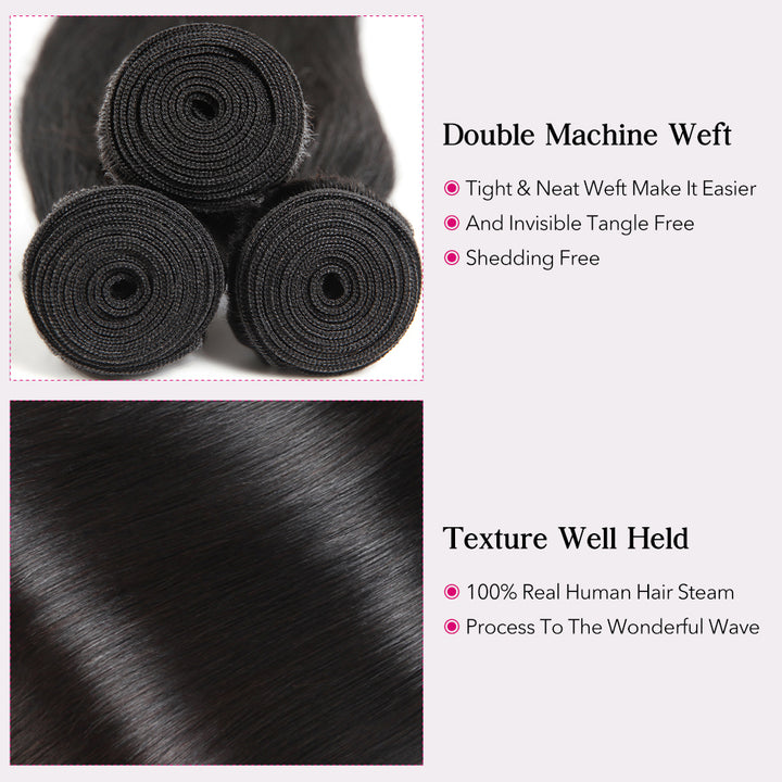 Super Long & Silky Straight Bundles 30-38 Inch Human Hair Weave for Woman - AlloveHair