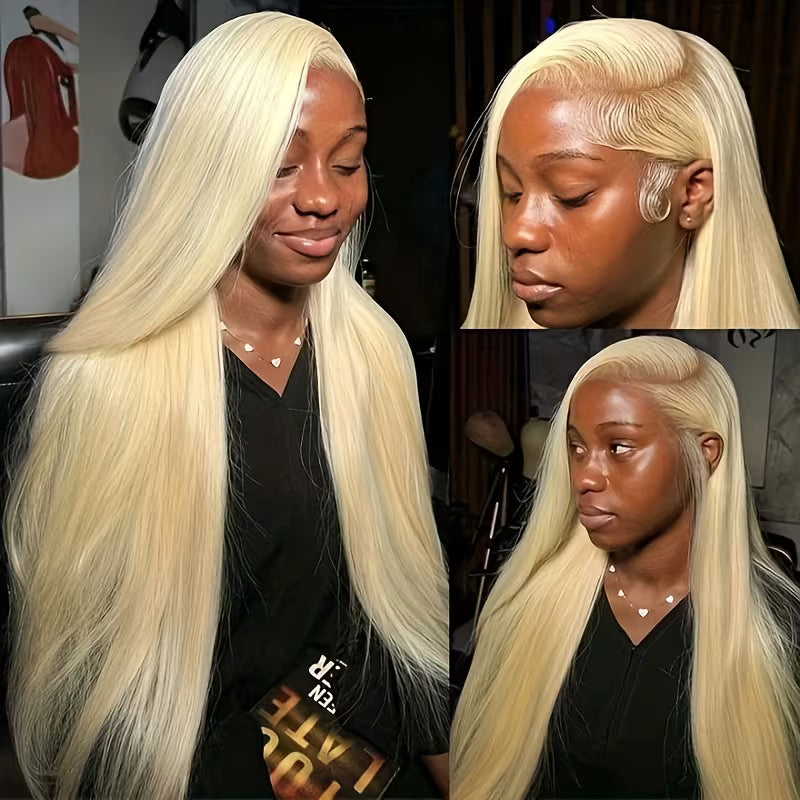 613 Blonde Color Brazilian Straight 3 Bundles Human Remy Hair Weave - AlloveHair