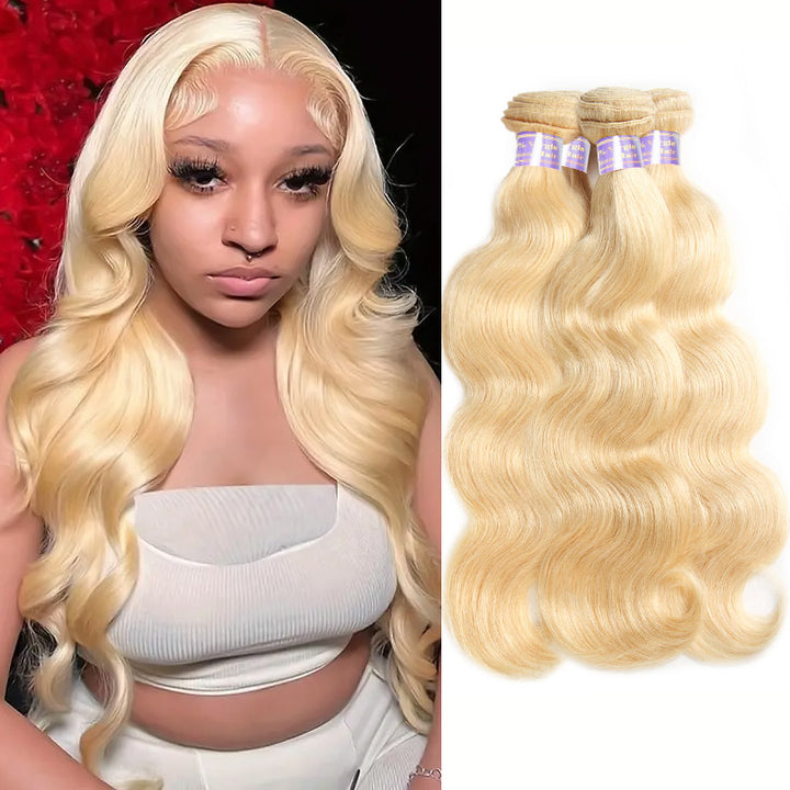 Allove Hair 613 Blonde Body Wave Hair 4 Bundles 100% Human Virgin Hair - AlloveHair
