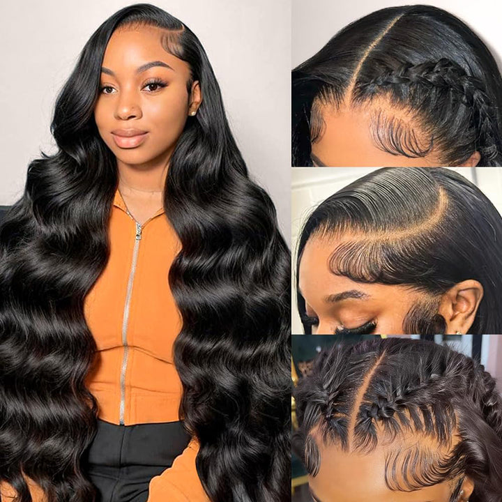 30 32 40 Inch Body Wave 5x5 13x4 HD Lace Front Wigs Human Hair Pre Plucked Pre Bleached Knots Glueless Wigs - AlloveHair