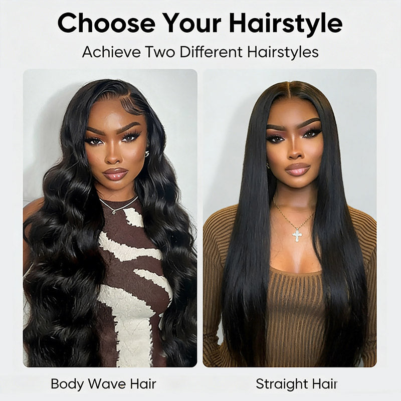 30 Inch Buss Down Wig Body Wave 5x5 Closure Wigs Human Hair 200% Density Real Glueless Wigs - AlloveHair