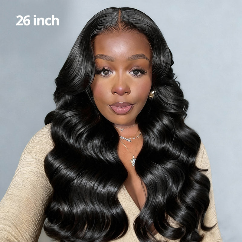 30 Inch Buss Down Wig Body Wave 5x5 Closure Wigs Human Hair 200% Density Real Glueless Wigs - AlloveHair