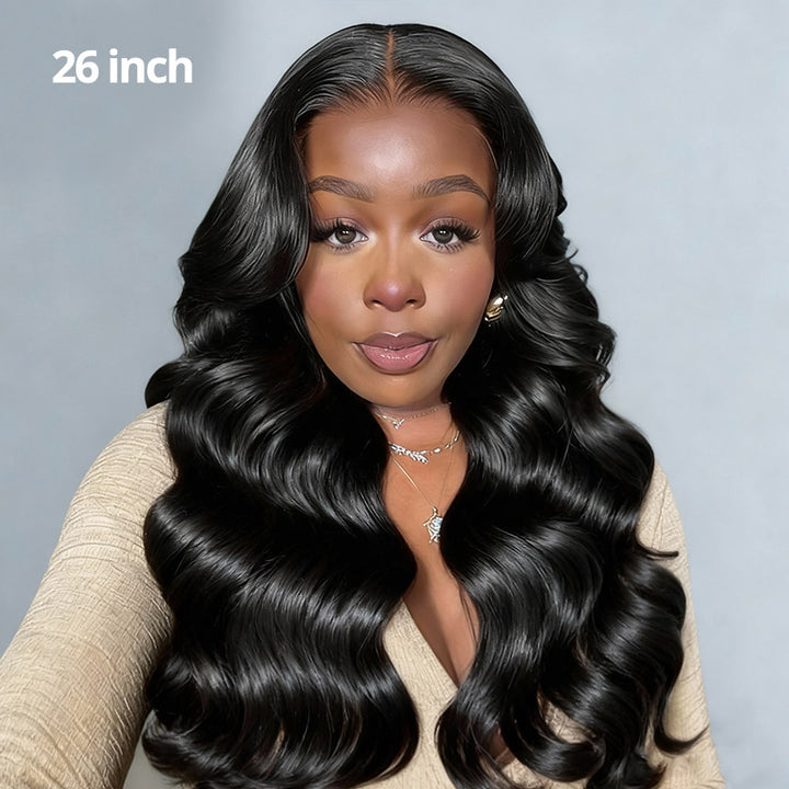 30 Inch Buss Down Wig Body Wave 5x5 Closure Wigs Human Hair 200% Density Real Glueless Wigs - AlloveHair