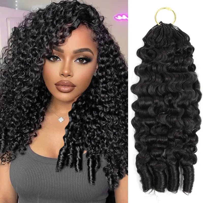 Burmese Curly Crochet Human Hair For Mircale Knots 50G/Bundle Feather Human Hair For Boho Braids - AlloveHair