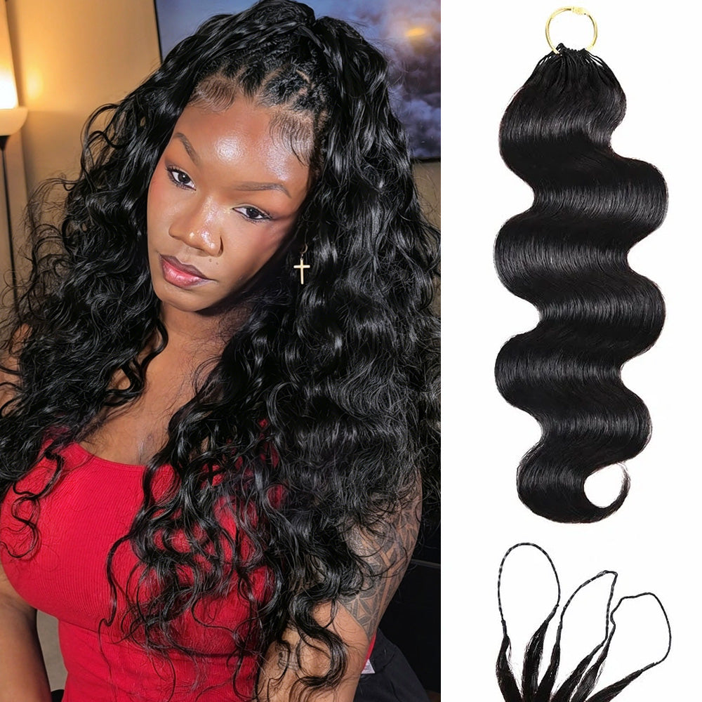 Pre-Separated Human Crochet Hair for Braids 100% Human Hair Body Wave Knotless Crochet Human Hair Extensions - AlloveHair