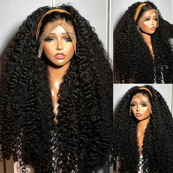 30 32 Inch 300% Density Luxury Custom Wigs Glueless 13x4 13x6 Full Lace Front Curly Wigs Virgin Human Hair Transparent HD Lace Front Wig - AlloveHair