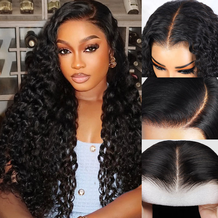 Allove Pre Cut HD Lace 7x6 Deep Wave Lace Front Wigs 180% Density 30 Seconds to Wear Glueless Wig for Beginners - AlloveHair