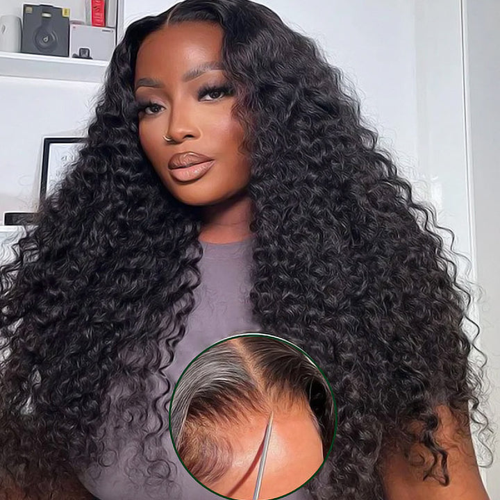 Bleached Knots Ready To Wear Wig | 5x5 Deep Wave Lace Front Wig Skin Melt HD Glueless Human Hair Wigs - AlloveHair