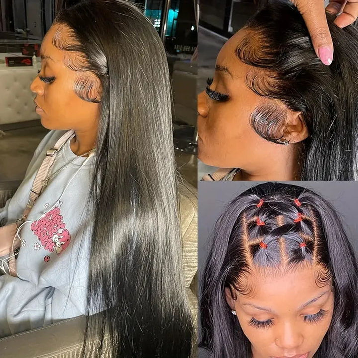 Allove HD Transparent Lace Front Human Hair Wigs For Women 30 Inch Bone Straight Lace Front Wig 13x4 13x6 HD Lace Frontal Wig