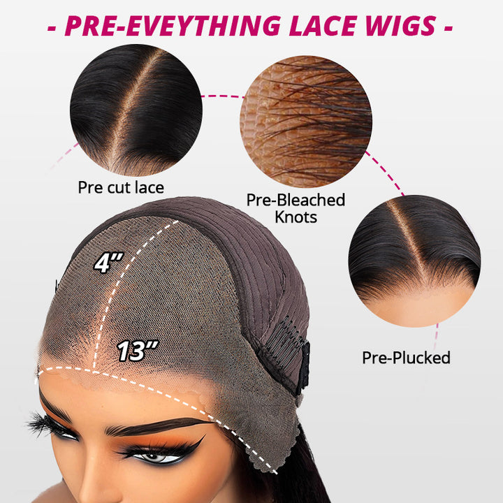 300% Density Curly Hair Glueless 13x4 Full Lace Front Wigs Super Double Drawn Virgin Human Hair - AlloveHair