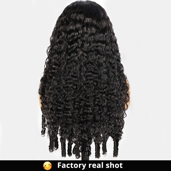 Allove Premium Burmese Curly Human Hair 13x4/5x5 HD Lace Front Wig with Bleached Knots Glueless Wear & Go - AlloveHair
