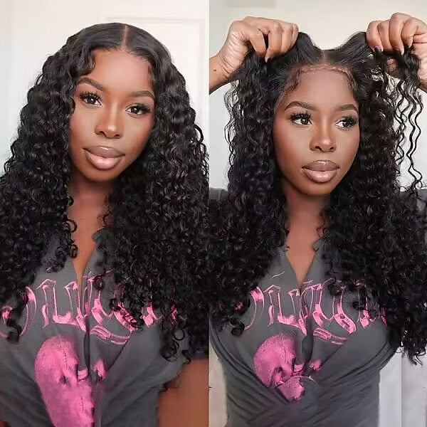 [50% OFF - No Code Needed] 30''= $189 Pre Cut & Pre Plucked & Bleached Knots Ready To Wear 13*4 Lace Front Long Wigs 180% Density - AlloveHair