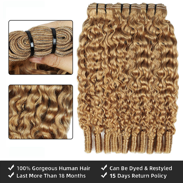 [Ship in 12Hours] Allove Burmese Curly Bundles #27 Color Tangle Free Virgin Hair Weave - AlloveHair