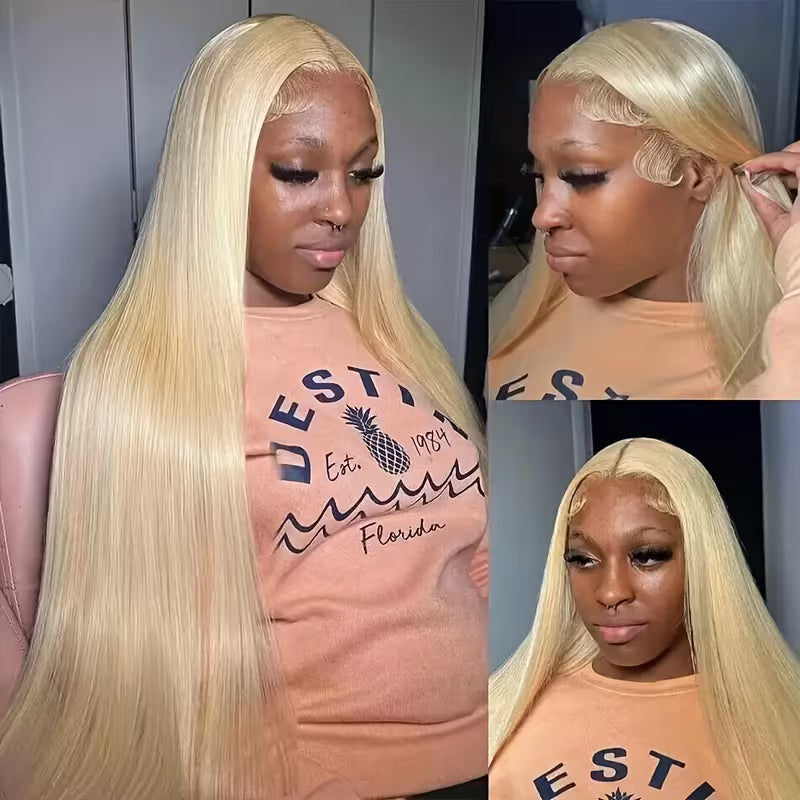 4 Bundles 613 Blonde Straight Human Remy Hair Weave - AlloveHair