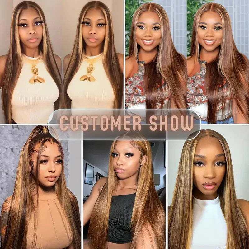 Overnight Shipping Highlight Honey Blonde Color Brazilian 3 Bundles Body Wave / Straight Human Hair - AlloveHair