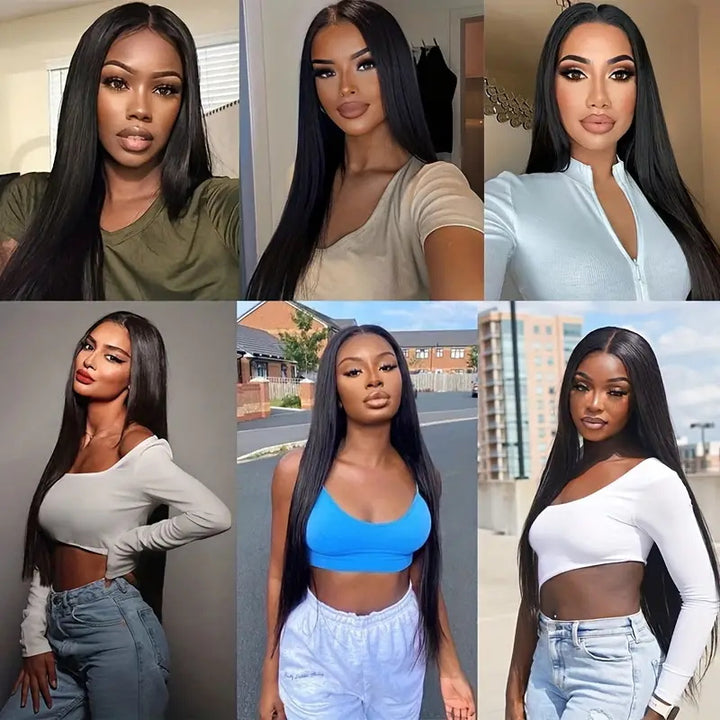 Allove Hair Straight Hair 3 Bundles With 4*4 Lace Closure - AlloveHair