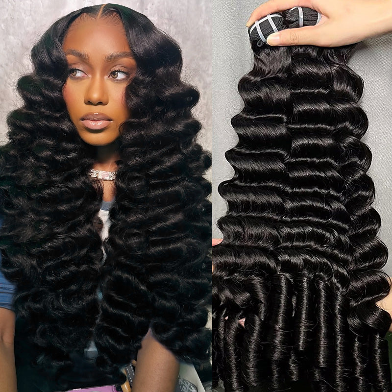 Burmese Loose Deep Wave Virgin Human Hair Bundles 100% Unprocessed Raw Human Hair Extensions Full and Thick - AlloveHair