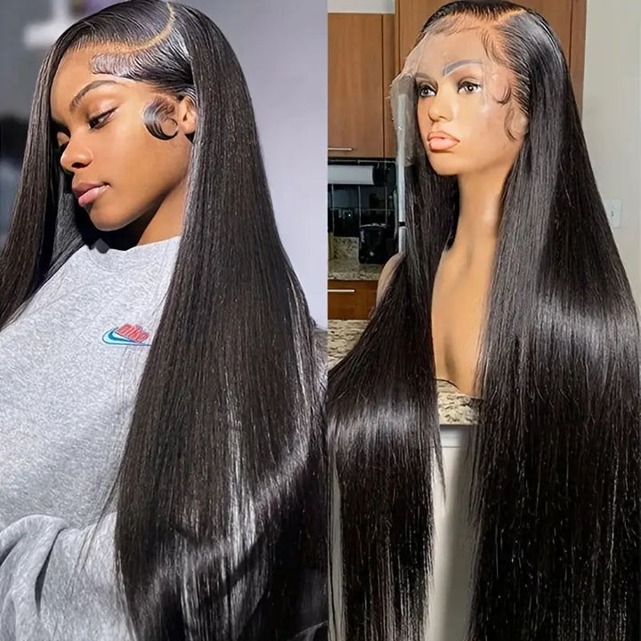Allove HD Transparent Lace Front Human Hair Wigs For Women 30 Inch Bone Straight Lace Front Wig 13x4 13x6 HD Lace Frontal Wig