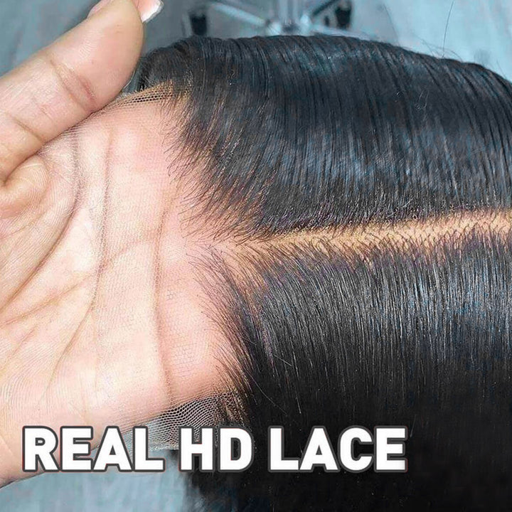 【THIN LACE】13x4 Undetectable Lace Front Wigs Yaki Straight 100% Human Virgin Hair