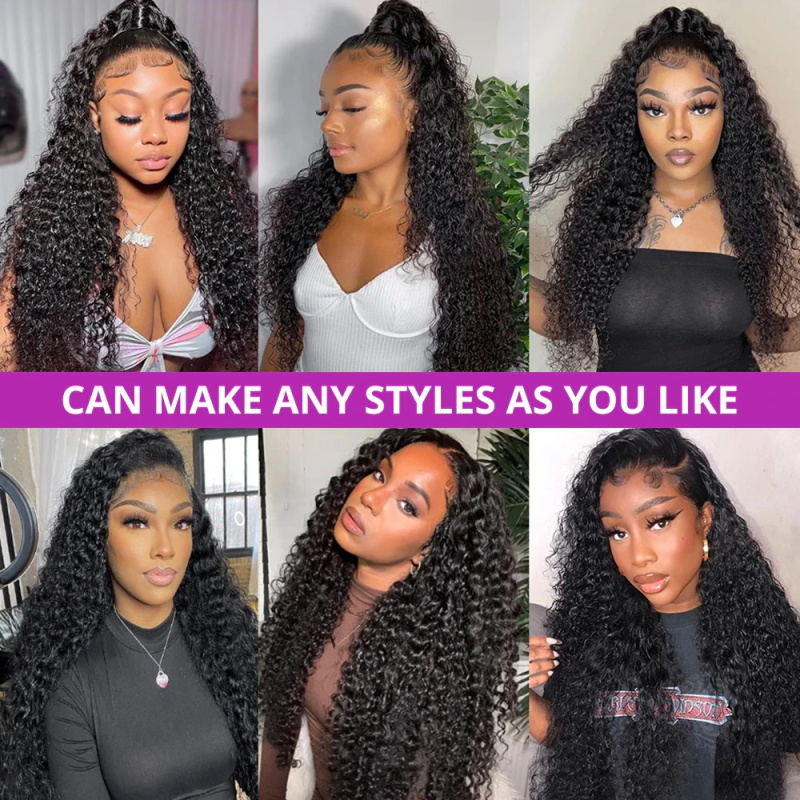 13x4 HD Lace Water Wave Front Wig 180% Density Pre Plucked Wear And Go Lace Wigs