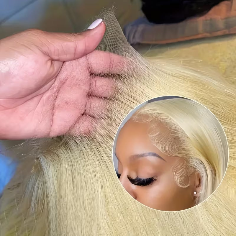 4 Bundles 613 Blonde Straight Human Remy Hair Weave - AlloveHair