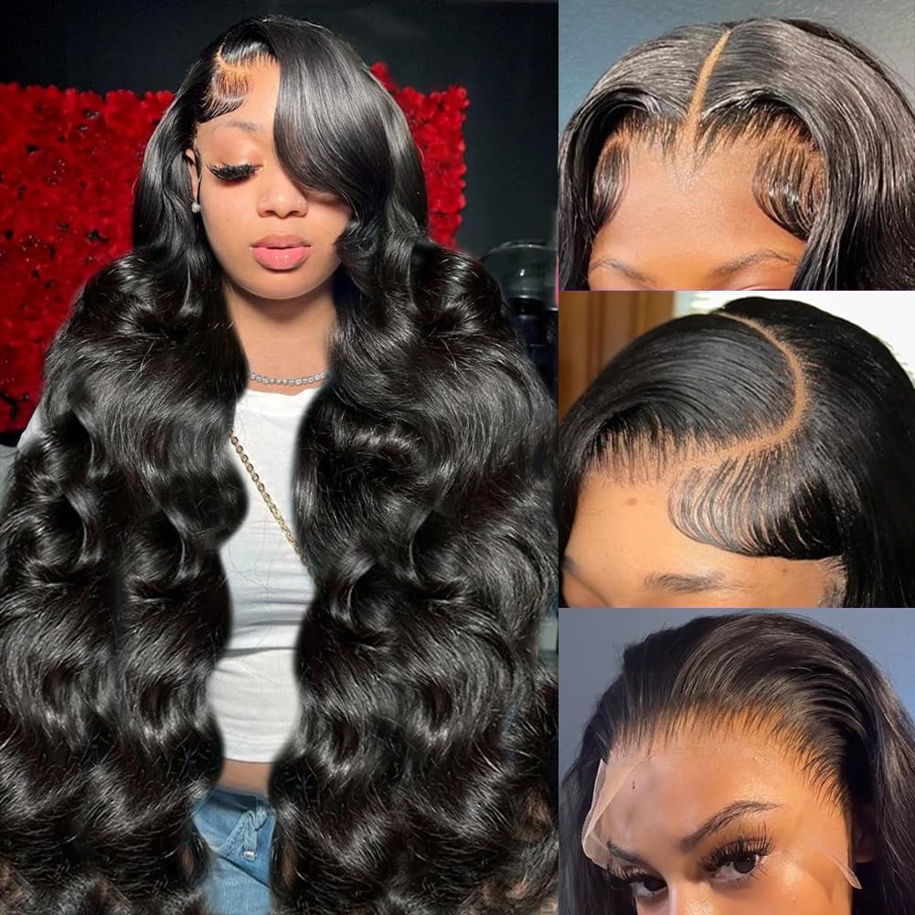 【Save Big】30 Inch 5x5 Lace Front Wigs Glueless Body Wave Human Hair Wig 200% Density HD Lace Wigs - AlloveHair