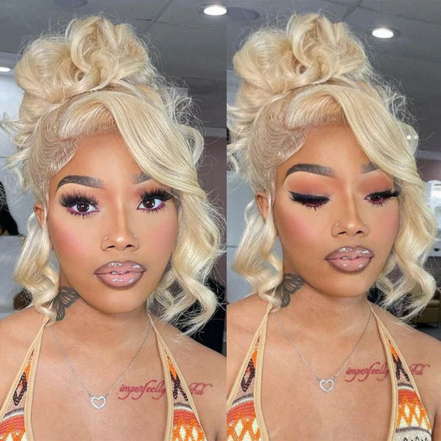 613 Platinum Blonde Wig | Straight Hair Glueless Full Lace | Adjustable Strap | Salon Quality - AlloveHair