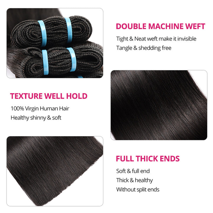 15A Super Double Drawn Straight Hair Bundles Full to Ends 100% Unprocessed Vietnamese Hair - AlloveHair