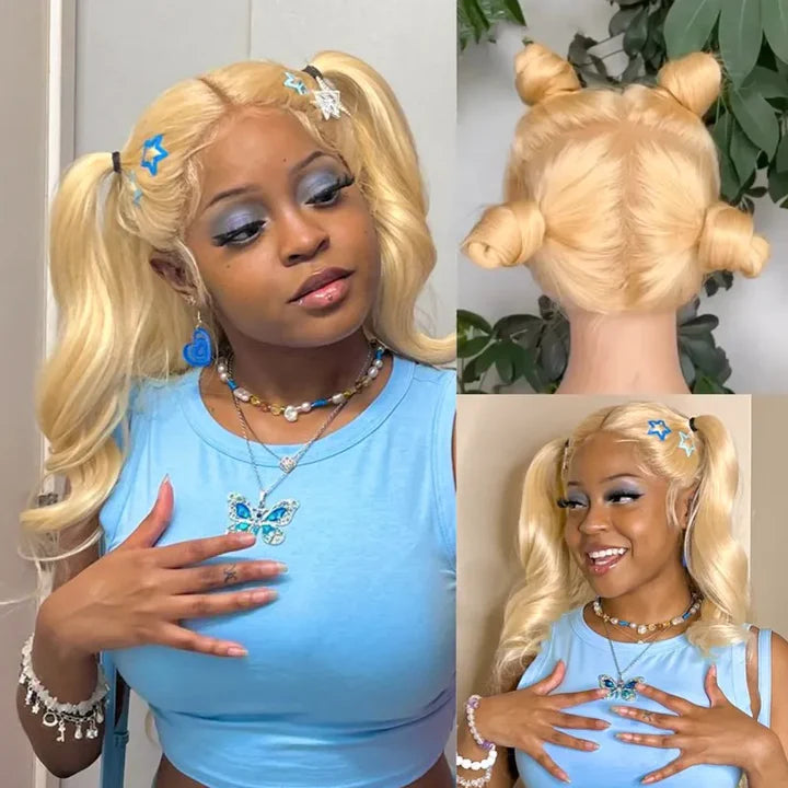613 Blonde Body Wave Full Lace Wig | Glueless Install | 100% Human Hair | HD Undetectable Lace | Pre-Bleached & Pre-Plucked - AlloveHair
