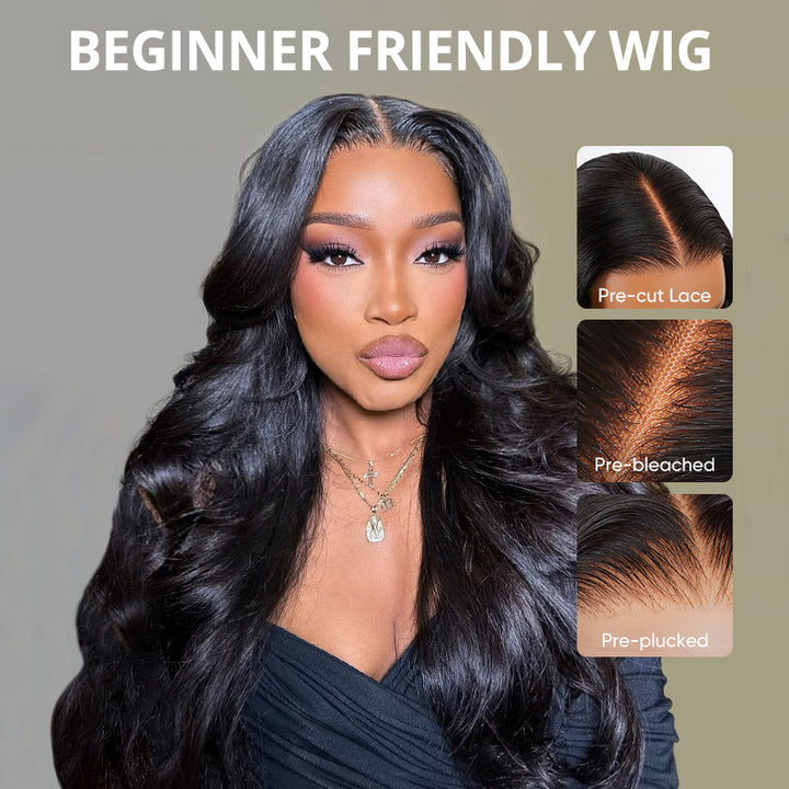 30 Inch Buss Down Wig Body Wave 5x5 Closure Wigs Human Hair 200% Density Real Glueless Wigs - AlloveHair