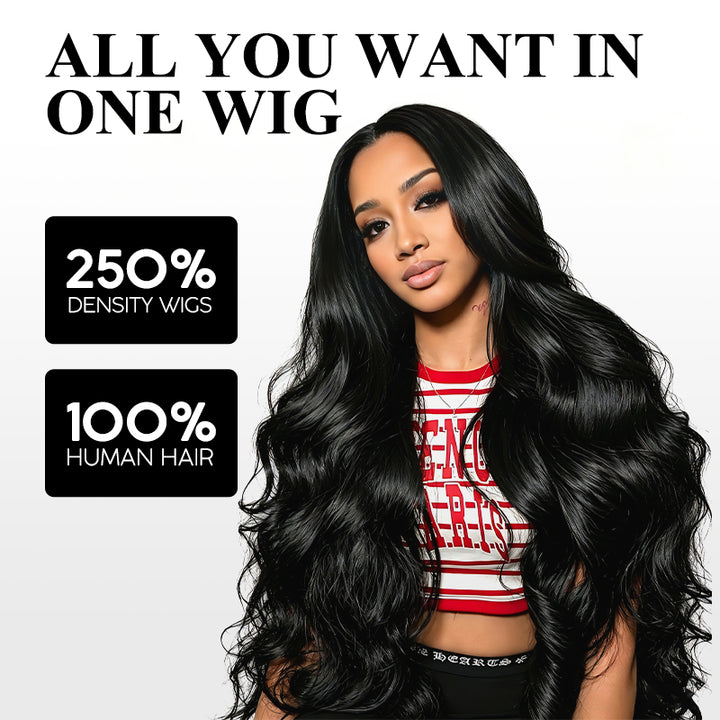 30 32 40 Inch Body Wave 5x5 13x4 HD Lace Front Wigs Human Hair Pre Plucked Pre Bleached Knots Glueless Wigs - AlloveHair
