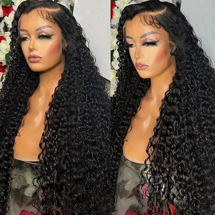 Allove Pull Go Drawstring Wig 13x6 Full Lace Front Wig Virgin Curly Human Hair - AlloveHair