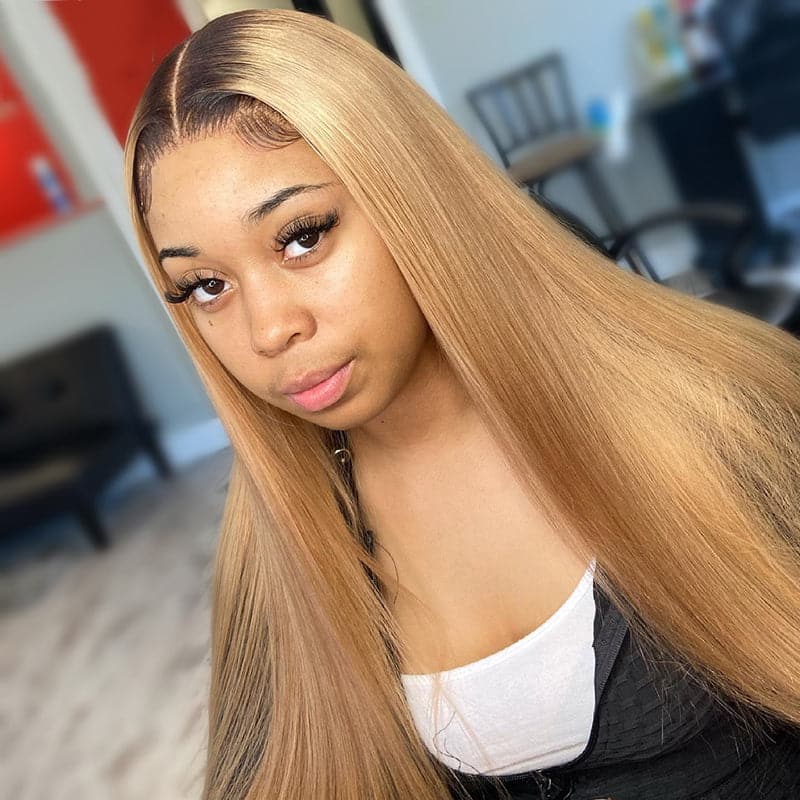 [ Lowest Price - No Code Needed] T1B/27 Ombre Human Hair Wigs For Black Women - AlloveHair